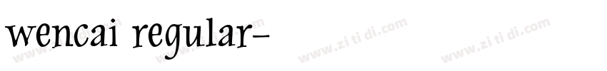 wencai regular字体转换